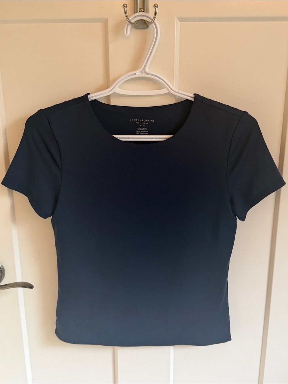 Navy Short-Sleeve Crewneck Top
